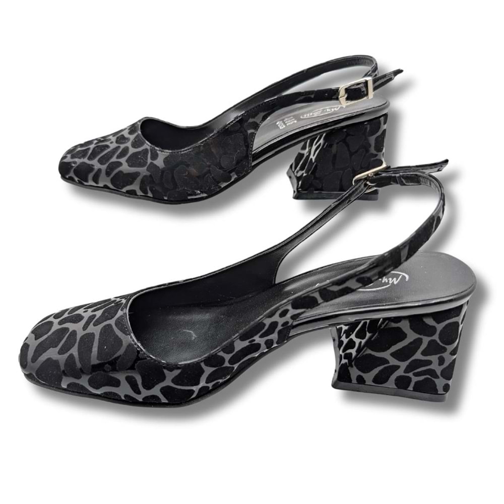 Schoonheid Kadın Arkası Açık Klasik Topuklu Ayakkabı - Schoonheid - LEOPAR - 36