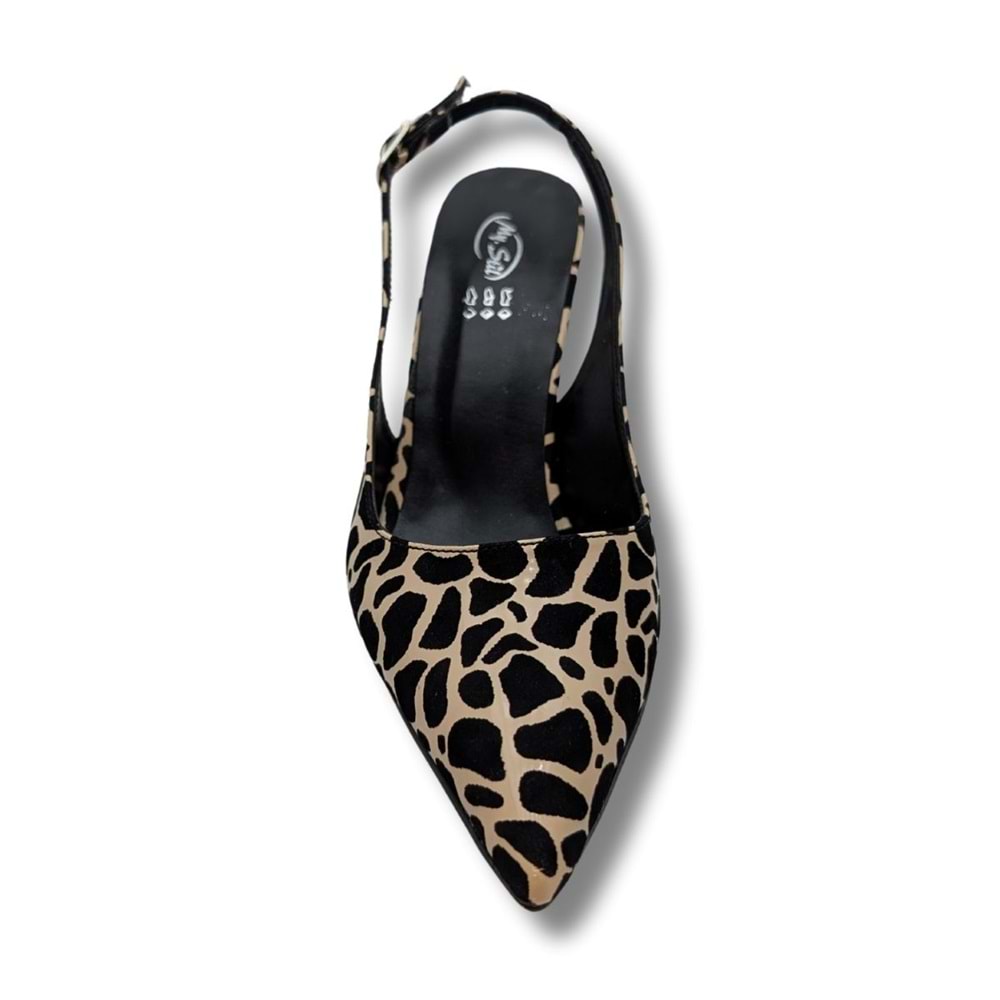 Hildegard - Arkası Açık Stiletto - Hildegard - LEOPAR - 37