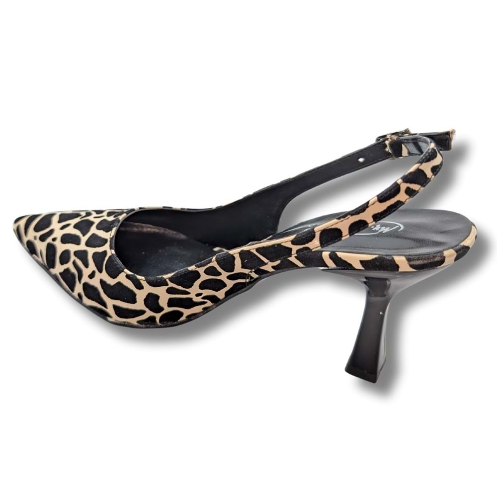 Hildegard - Arkası Açık Stiletto - Hildegard - LEOPAR - 37