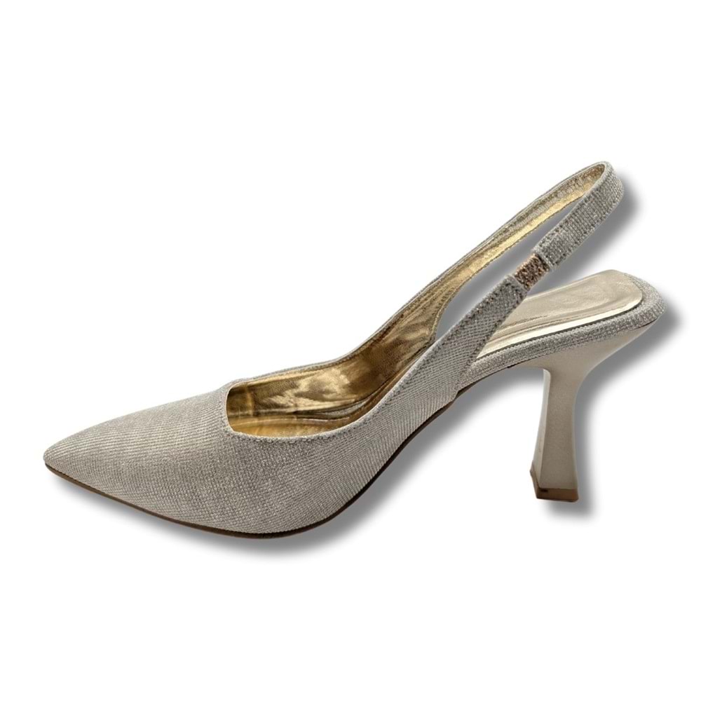 Ysabella | Arkası Açık Abiye Stiletto - Ysabella - ALTIN - 36