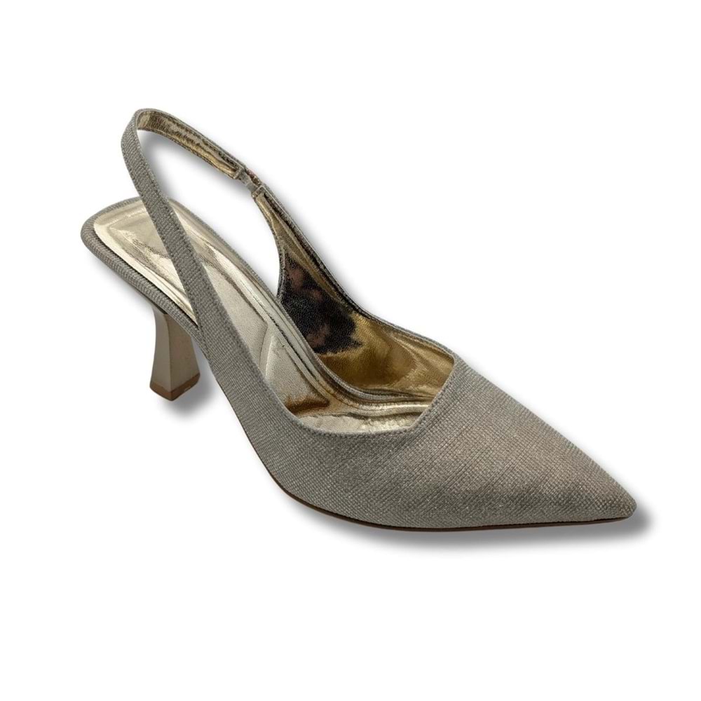 Ysabella | Arkası Açık Abiye Stiletto - Ysabella - ALTIN - 36