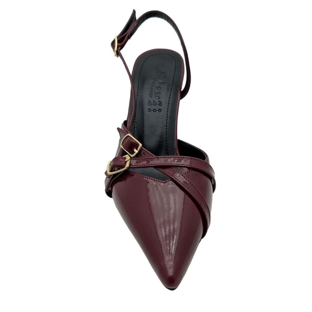 Christel | Kadın Arkası Açık Stiletto - Christel - BORDO - 37