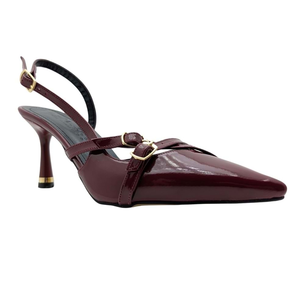Christel | Kadın Arkası Açık Stiletto - Christel - BORDO - 39