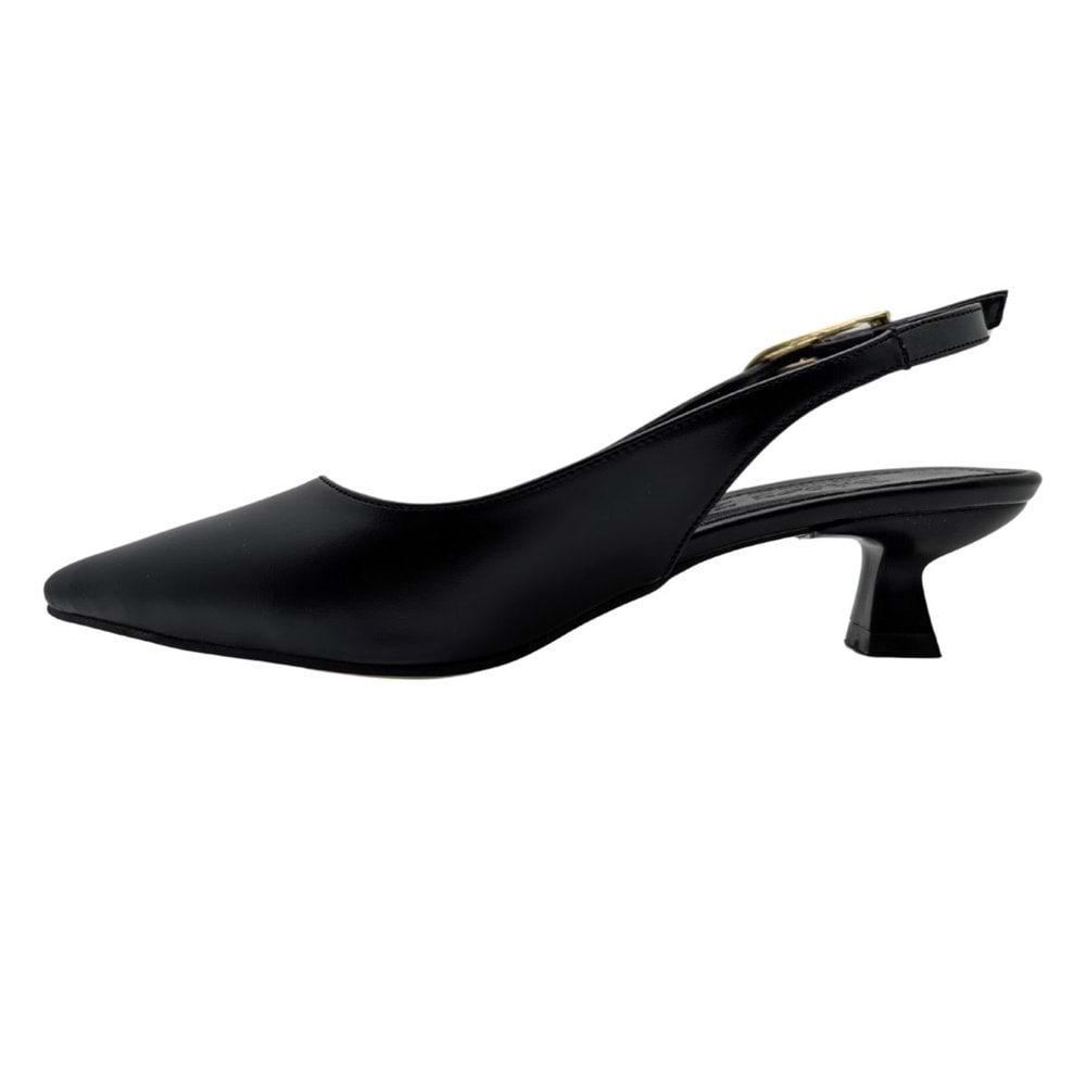 Josiane | Kadın Arkası Açık Kısa Topuklu Stiletto - Josiane - SİYAH - 38