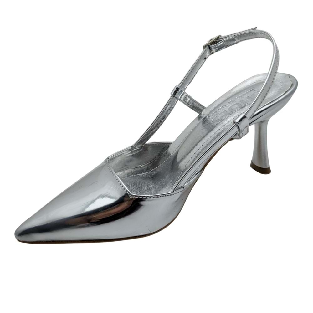 Zenna | Kadın Arkası Açık Stiletto - ÇİĞDEM KUNDURA - Zenna - GÜMÜŞ - 40