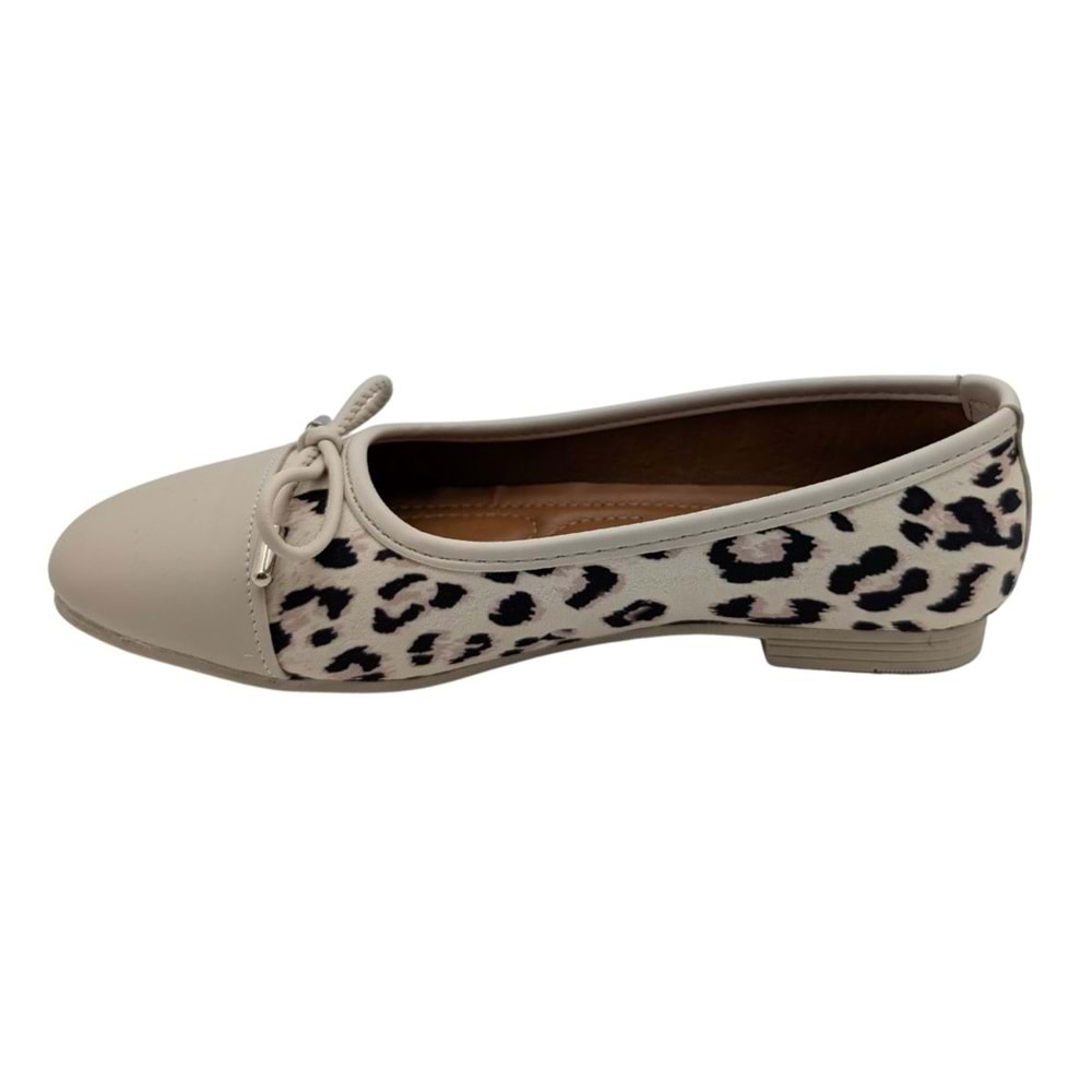 Amalina | Kadın Leoparlı Babet - BEJ - 40