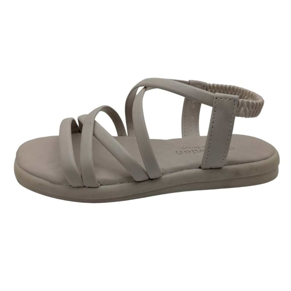 Jossely | Kadın Arkası Lastikli Düz Sandalet - BEJ - 40