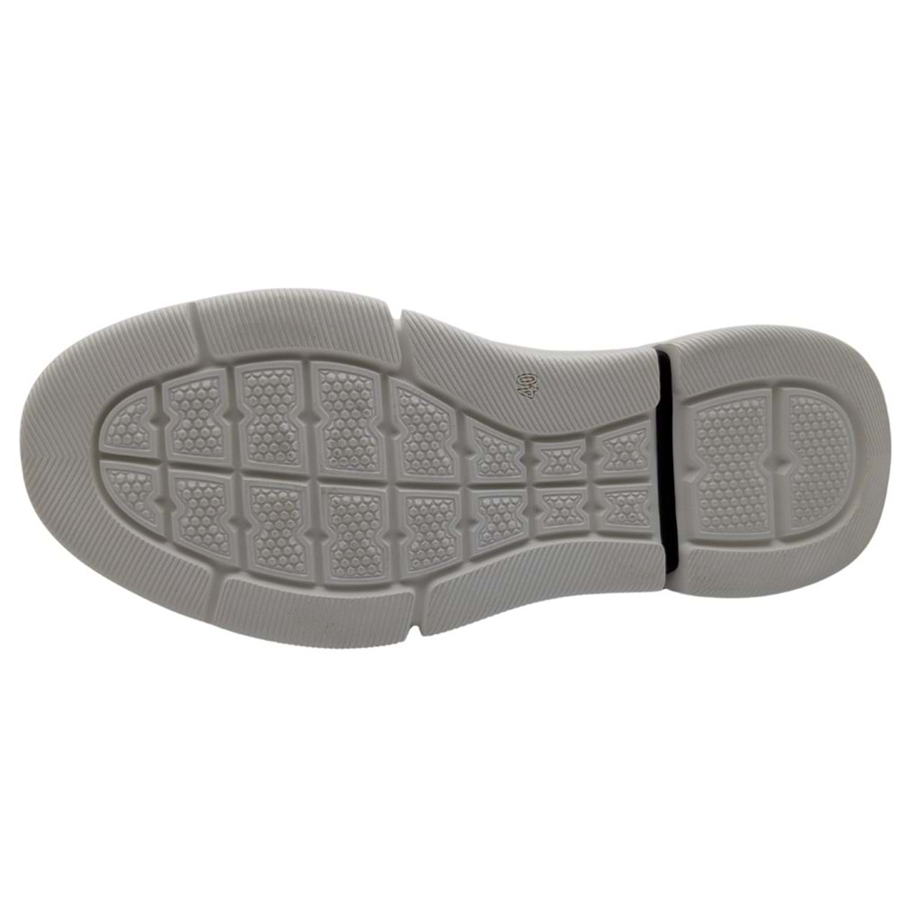Voyager - M022 | Erkek Hakiki Deri Lastik Bağcıklı Casual Ayakkabı - SİYAH - 40