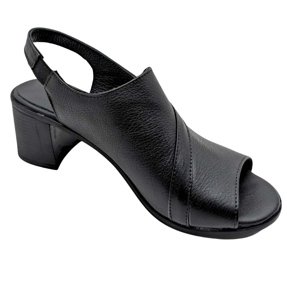 Cristallo - Kadın Topuklu Sandalet - SİYAH - 40