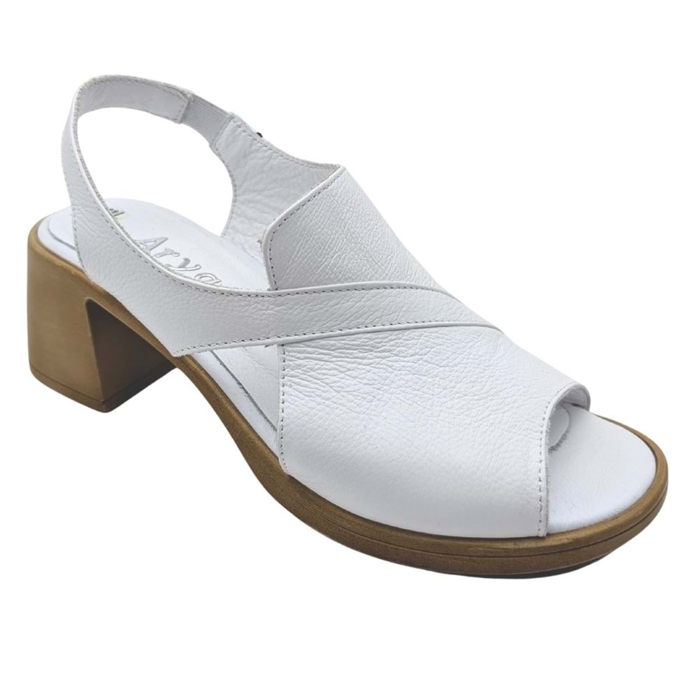 Cristallo - Kadın Topuklu Sandalet - BEYAZ - 40