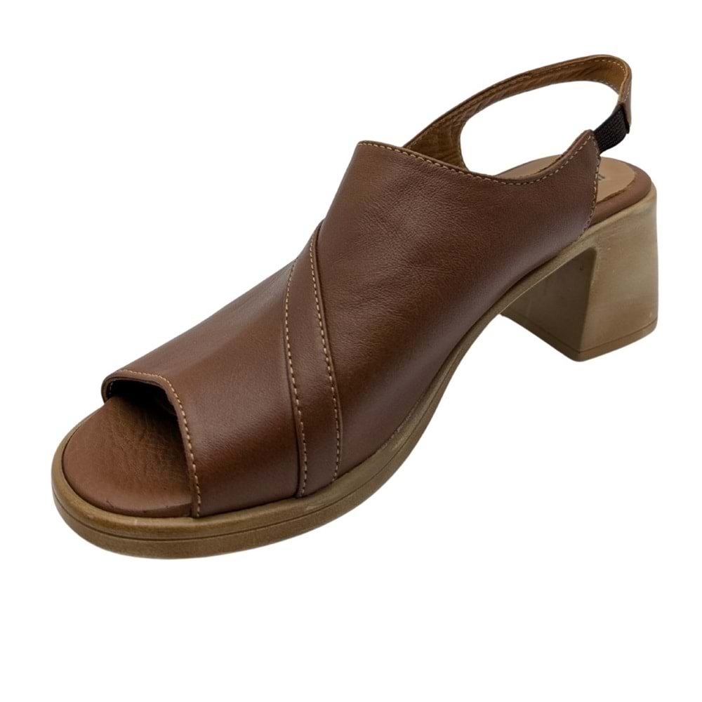 Cristallo - Kadın Topuklu Sandalet - TABA - 40