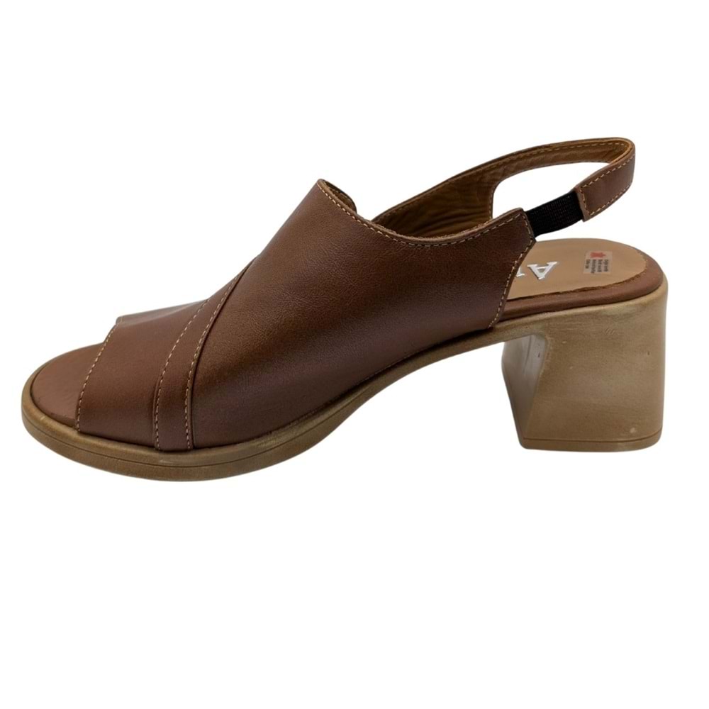 Cristallo - Kadın Topuklu Sandalet - TABA - 40