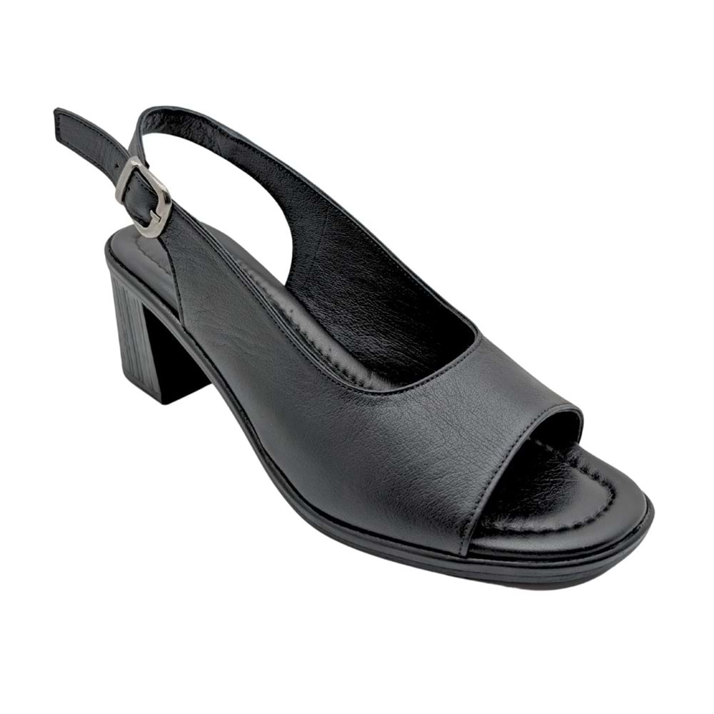 Sabbia - Kadın Topuklu Sandalet - SİYAH - 40