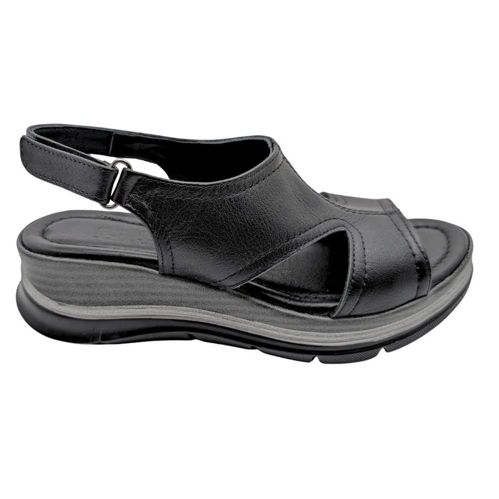 Brisa | Kadın Dolgu Topuklu Sandalet - SİYAH - 40