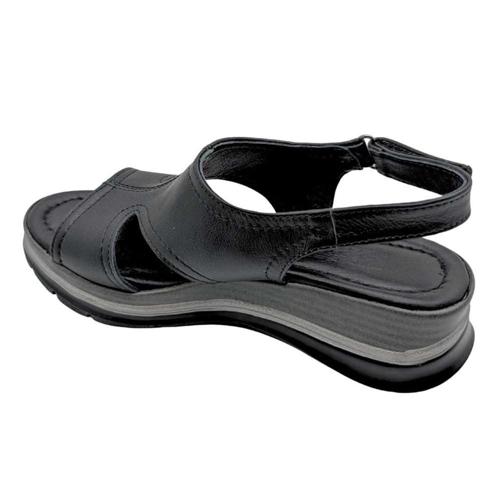 Brisa | Kadın Dolgu Topuklu Sandalet - SİYAH - 40