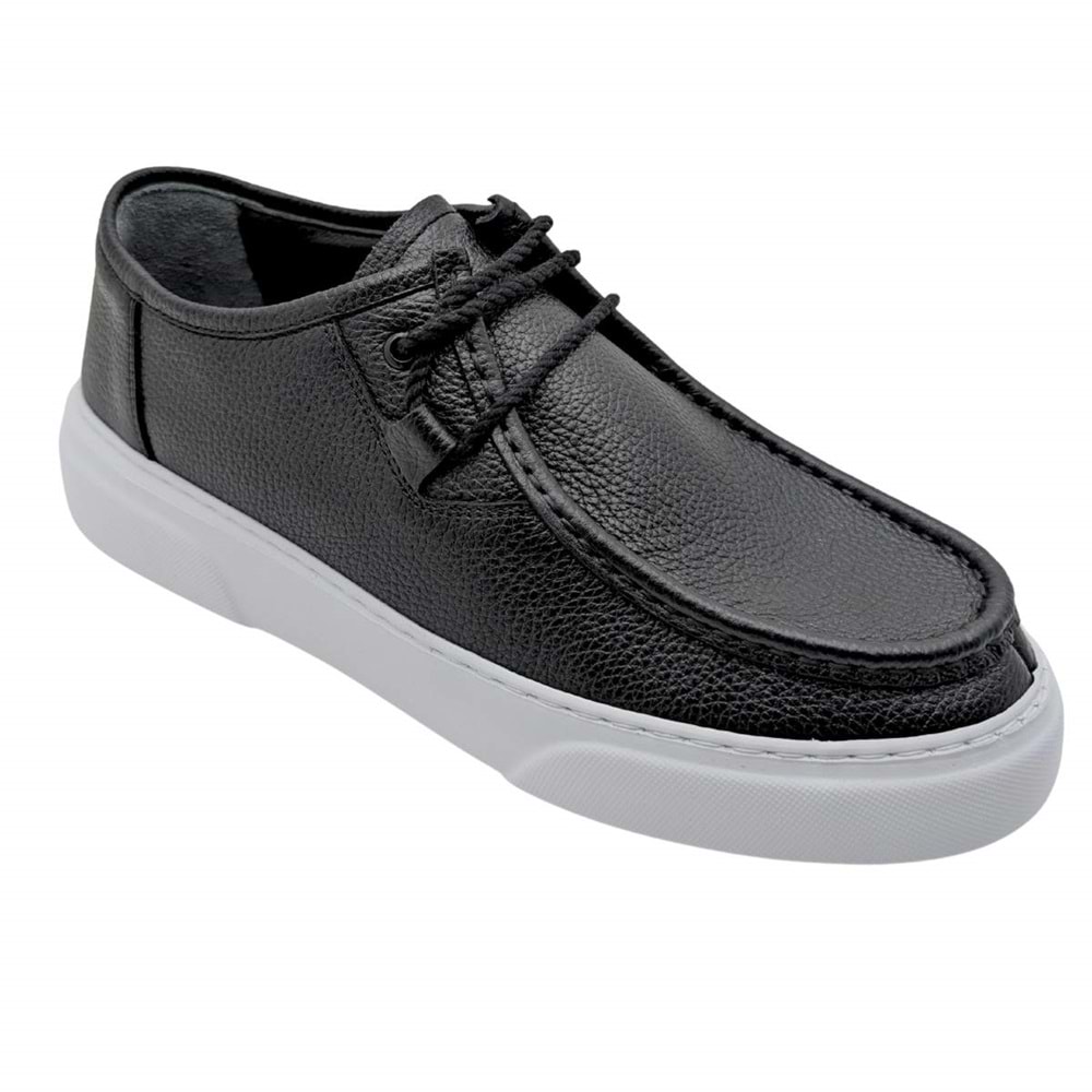 Ehil - 2251 | Hakiki Deri Erkek Casual Ayakkabı - SİYAH - 40