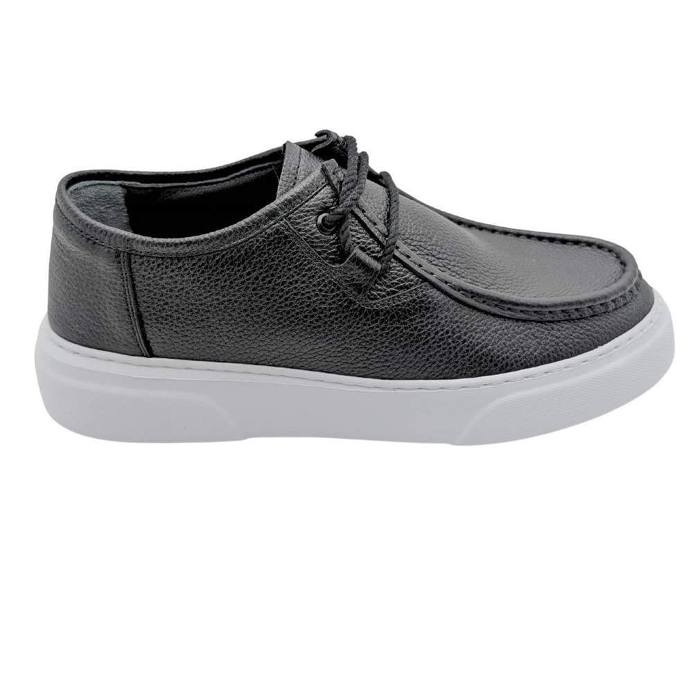 Ehil - 2251 | Hakiki Deri Erkek Casual Ayakkabı - SİYAH - 40