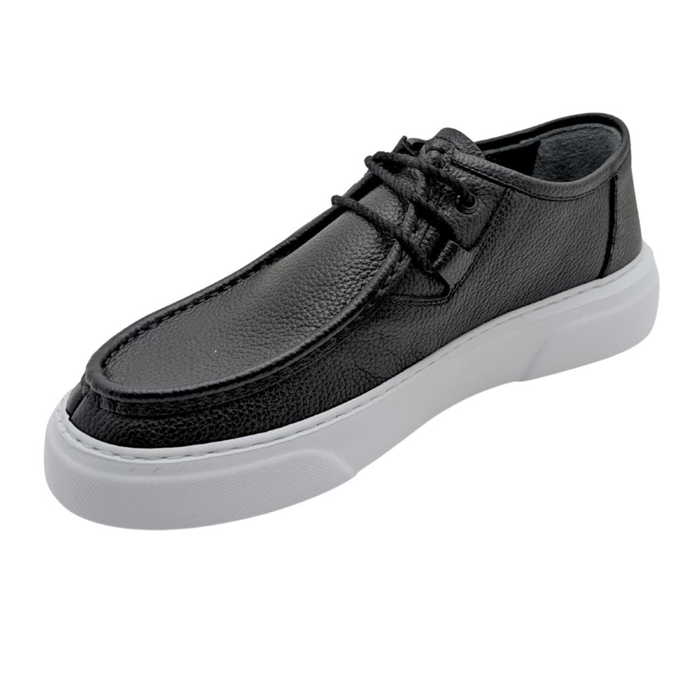 Ehil - 2251 | Hakiki Deri Erkek Casual Ayakkabı - SİYAH - 40