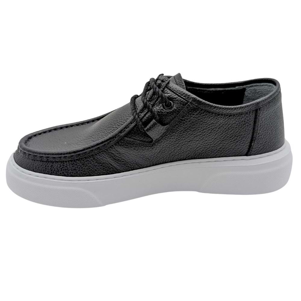 Ehil - 2251 | Hakiki Deri Erkek Casual Ayakkabı - SİYAH - 40