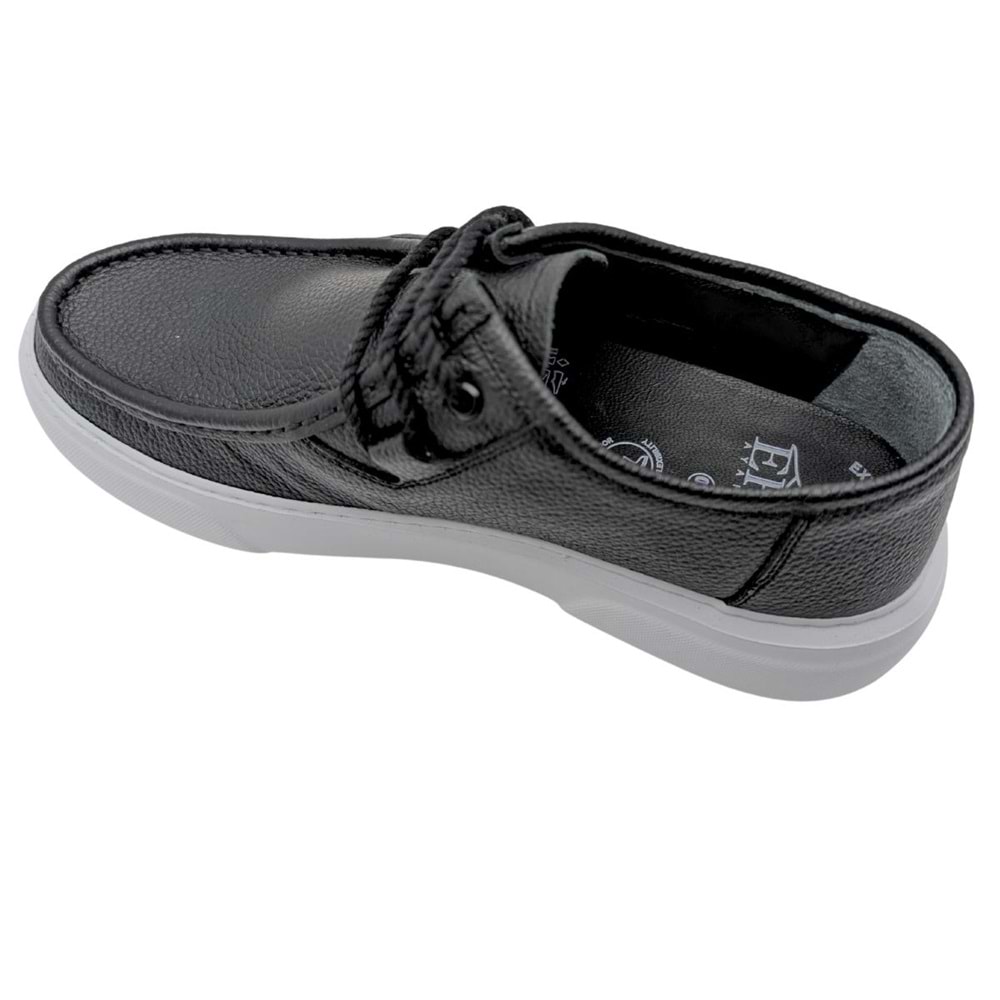 Ehil - 2251 | Hakiki Deri Erkek Casual Ayakkabı - SİYAH - 40