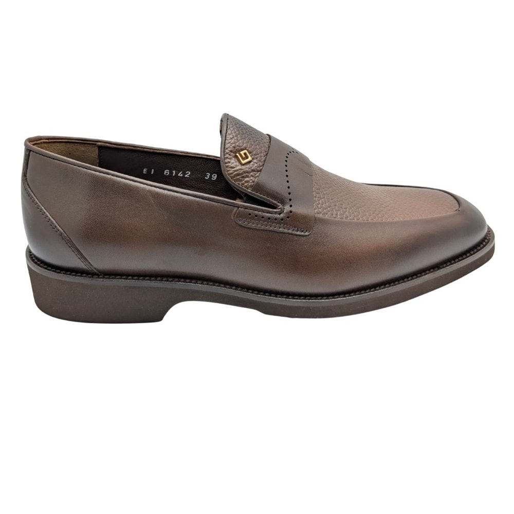 GALLER - 6142 | Hakiki Deri Erkek Klasik Loafer - KAHVERENGİ - 40