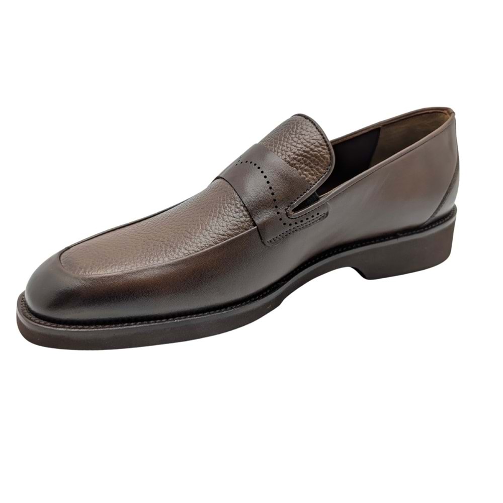 GALLER - 6142 | Hakiki Deri Erkek Klasik Loafer - KAHVERENGİ - 40