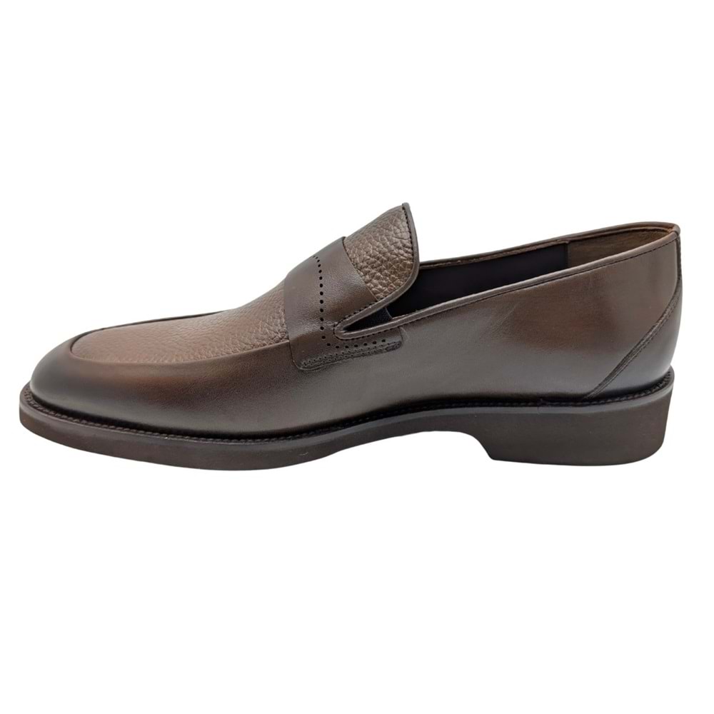GALLER - 6142 | Hakiki Deri Erkek Klasik Loafer - KAHVERENGİ - 40