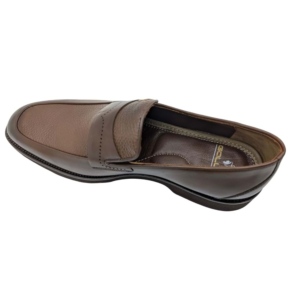 GALLER - 6142 | Hakiki Deri Erkek Klasik Loafer - KAHVERENGİ - 40