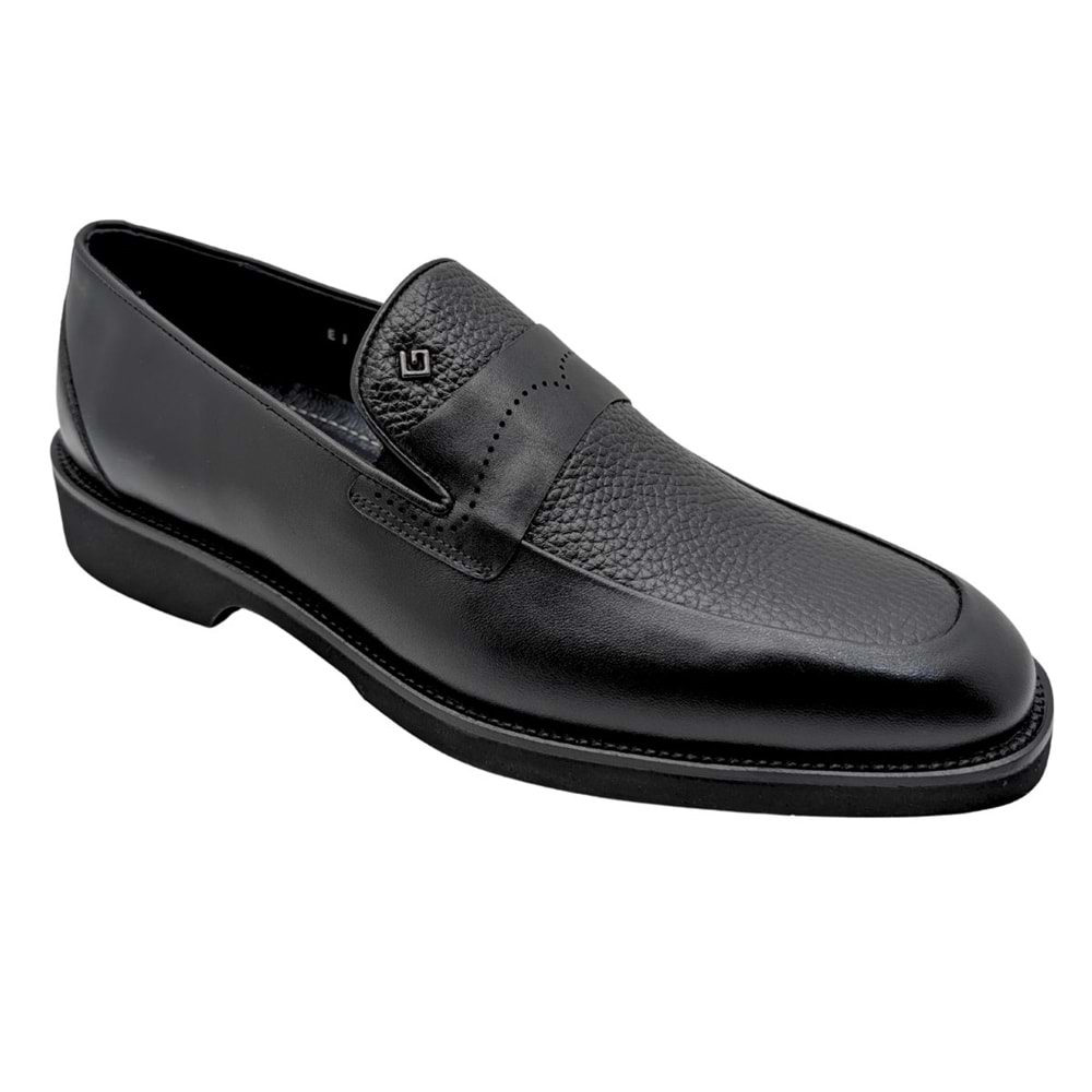 GALLER - 6142 | Hakiki Deri Erkek Klasik Loafer - SİYAH - 40