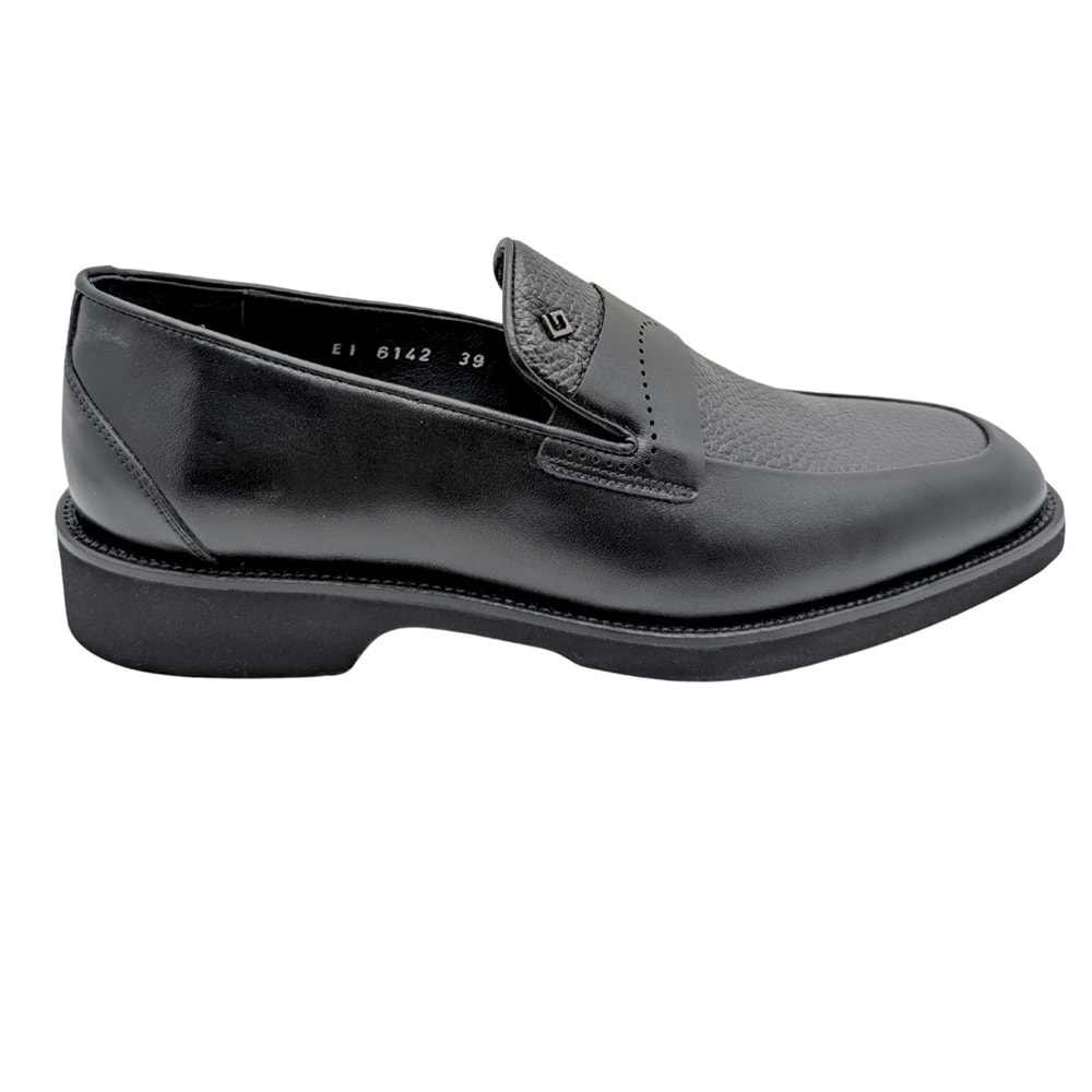 GALLER - 6142 | Hakiki Deri Erkek Klasik Loafer - SİYAH - 40