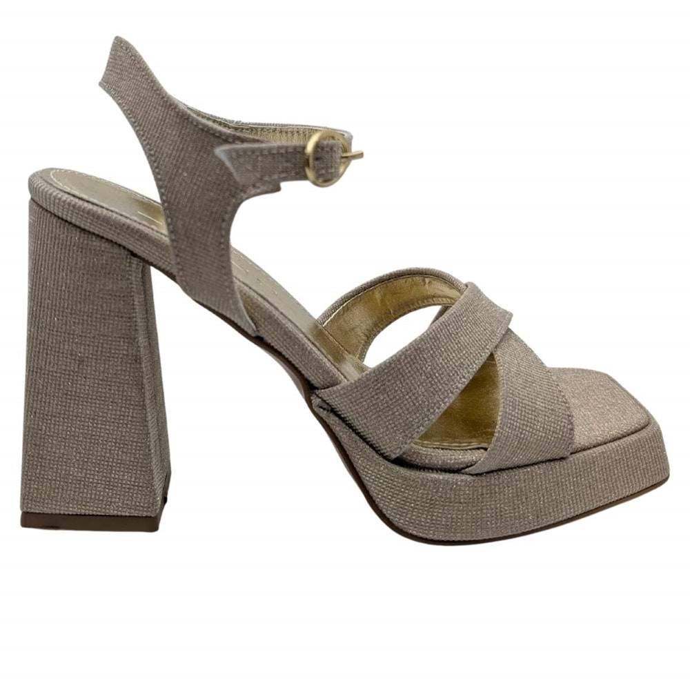 Nyvella-1 | Kadın Platform Topuklu Ayakkabı - GOLD - 35