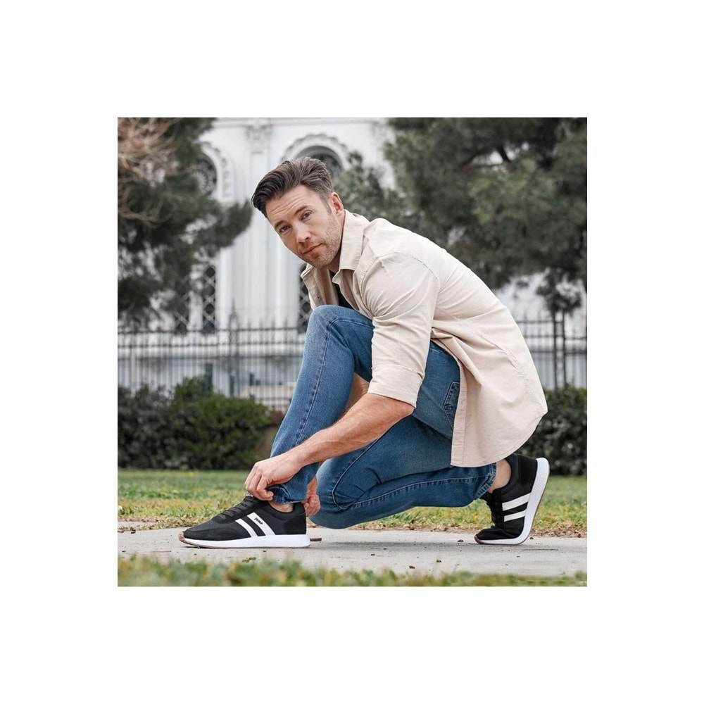 Jump - 26396 | Erkek Spor Ayakkabısı - JUMP - 26396 - SİYAH-BEYAZ - 40
