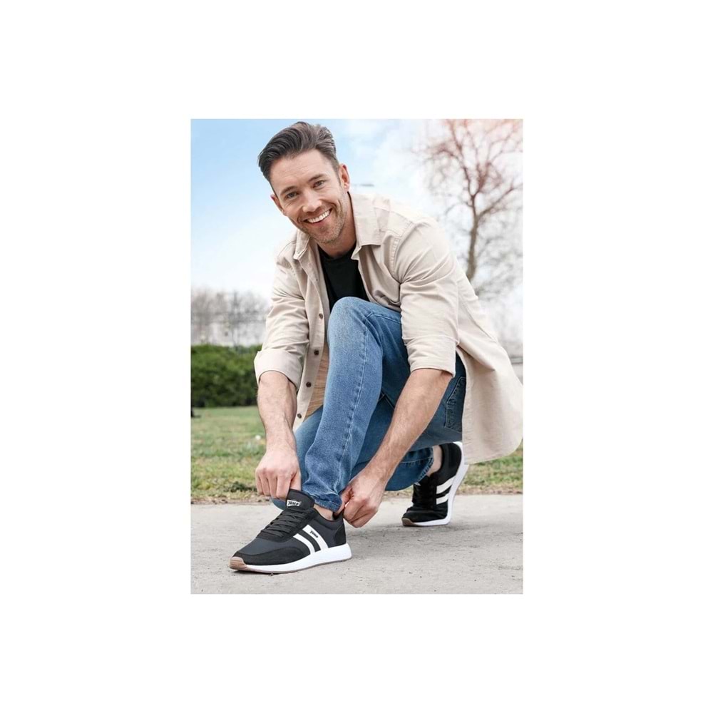 Jump - 26396 | Erkek Spor Ayakkabısı - JUMP - 26396 - SİYAH-BEYAZ - 40