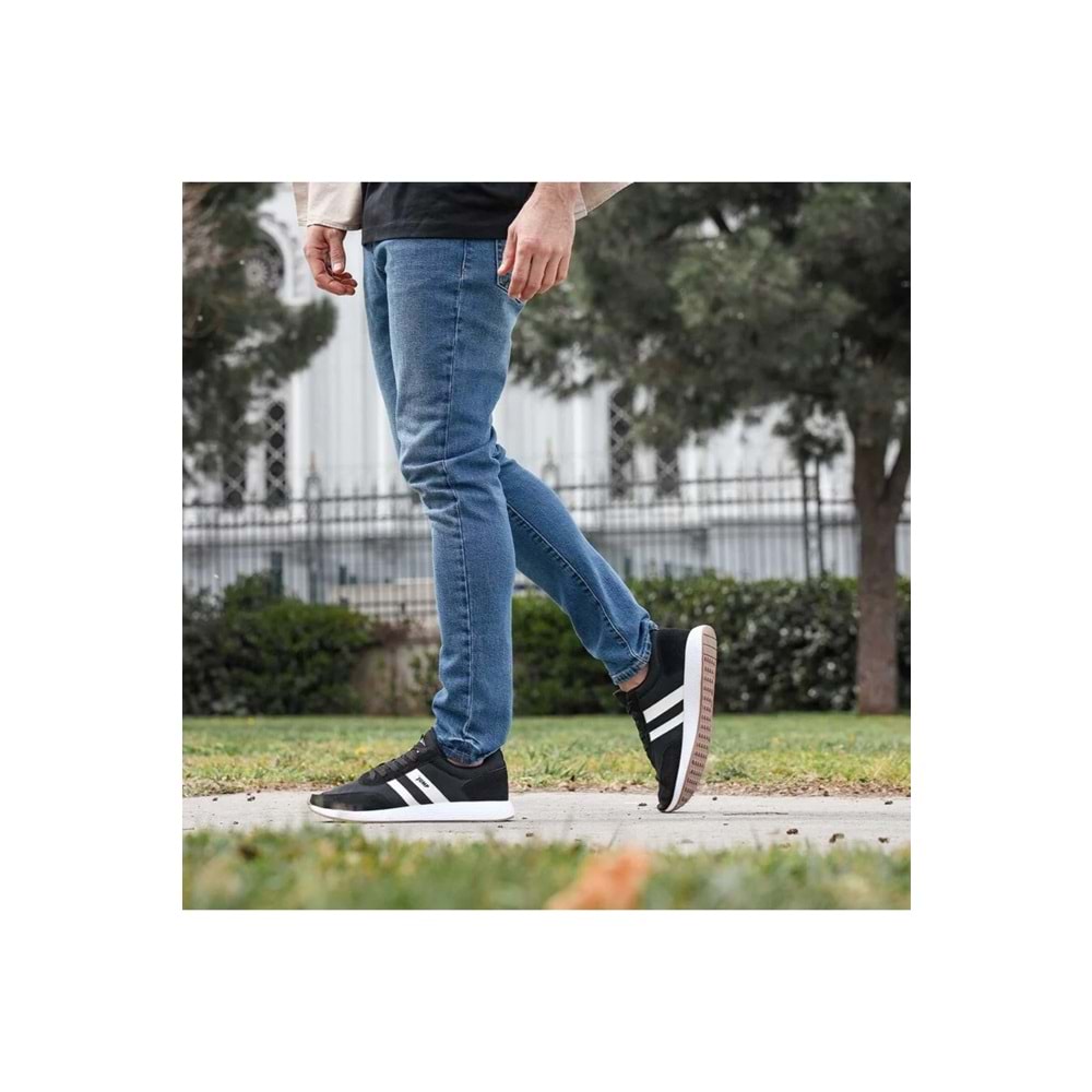 Jump - 26396 | Erkek Spor Ayakkabısı - JUMP - 26396 - SİYAH-BEYAZ - 40