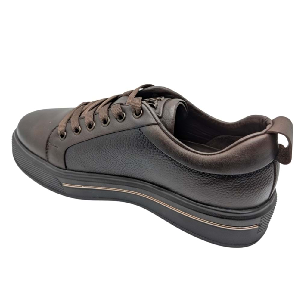 Voyager - M054 | Erkek Ortopedik Hakiki Deri Casual Ayakkabı - KAHVERENGİ - 40
