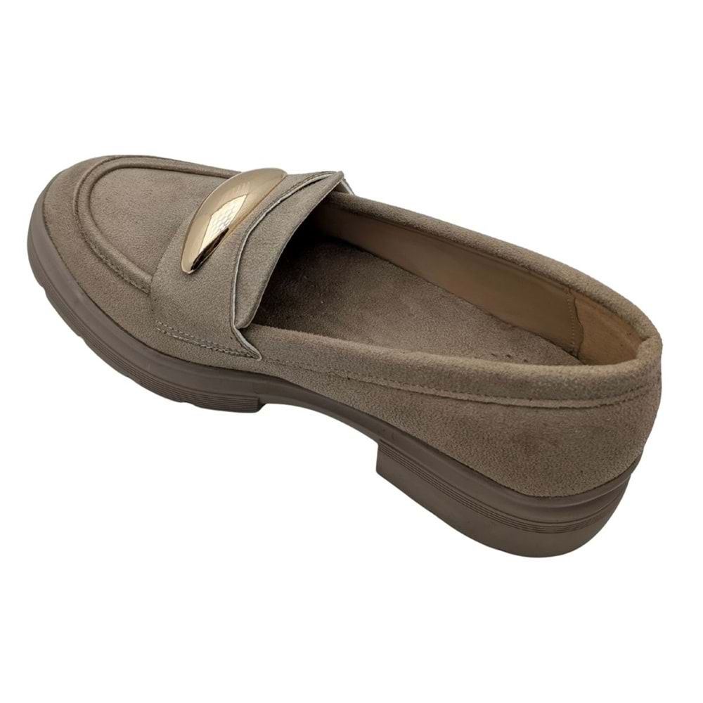 Seraphiel | Kadın Hakiki Deri Topuklu Loafer - ÇİĞDEM KUNDURA - Seraphiel - BEJ - 40
