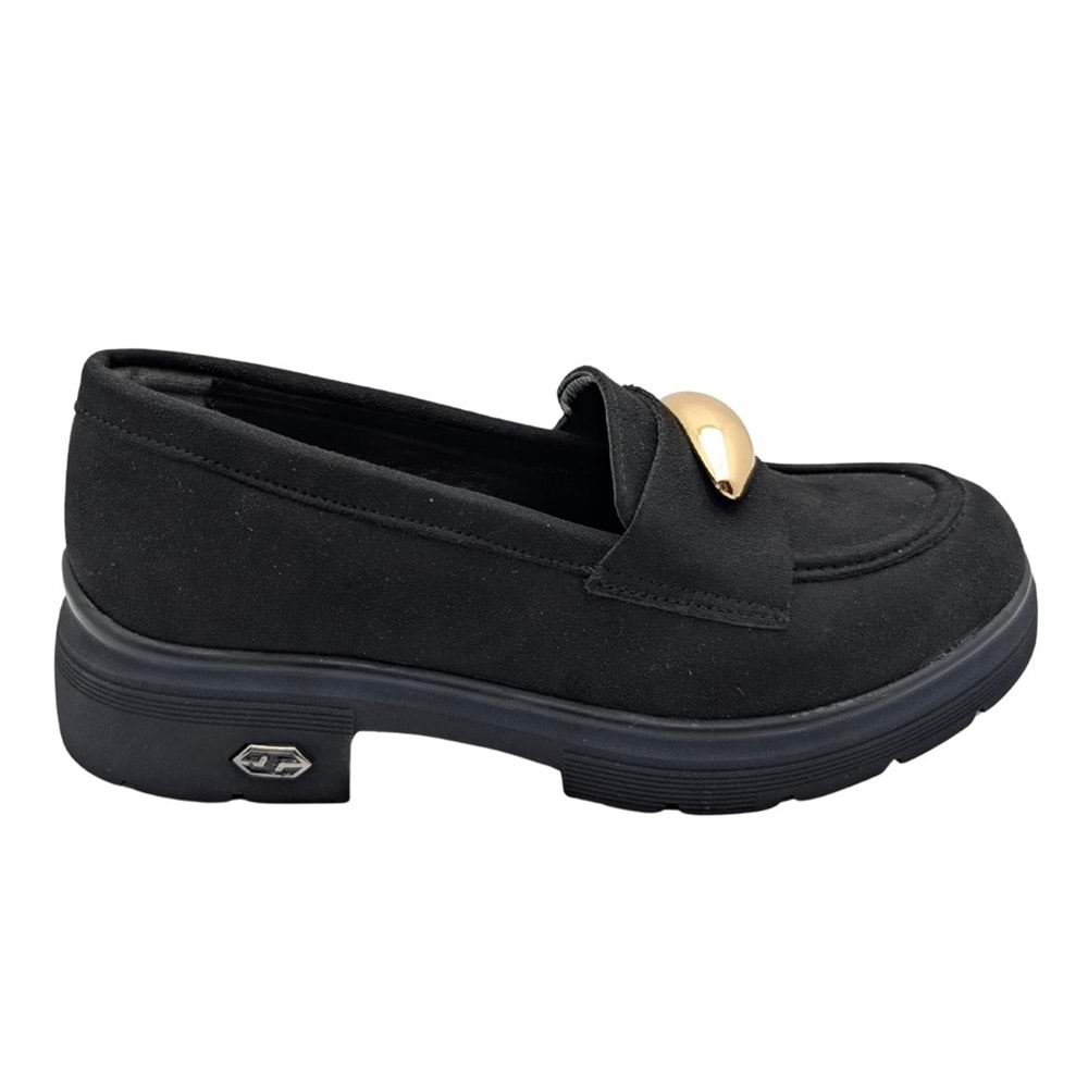 Seraphiel | Kadın Hakiki Deri Topuklu Loafer - ÇİĞDEM KUNDURA - Seraphiel - SİYAH - 40