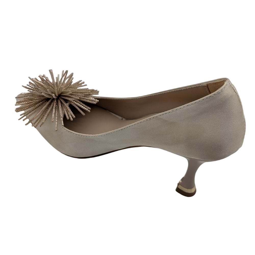 Zorva | Taş İşlemeli Stiletto Ayakkabı - ÇİĞDEM KUNDURA - Zorva - BEJ - 40