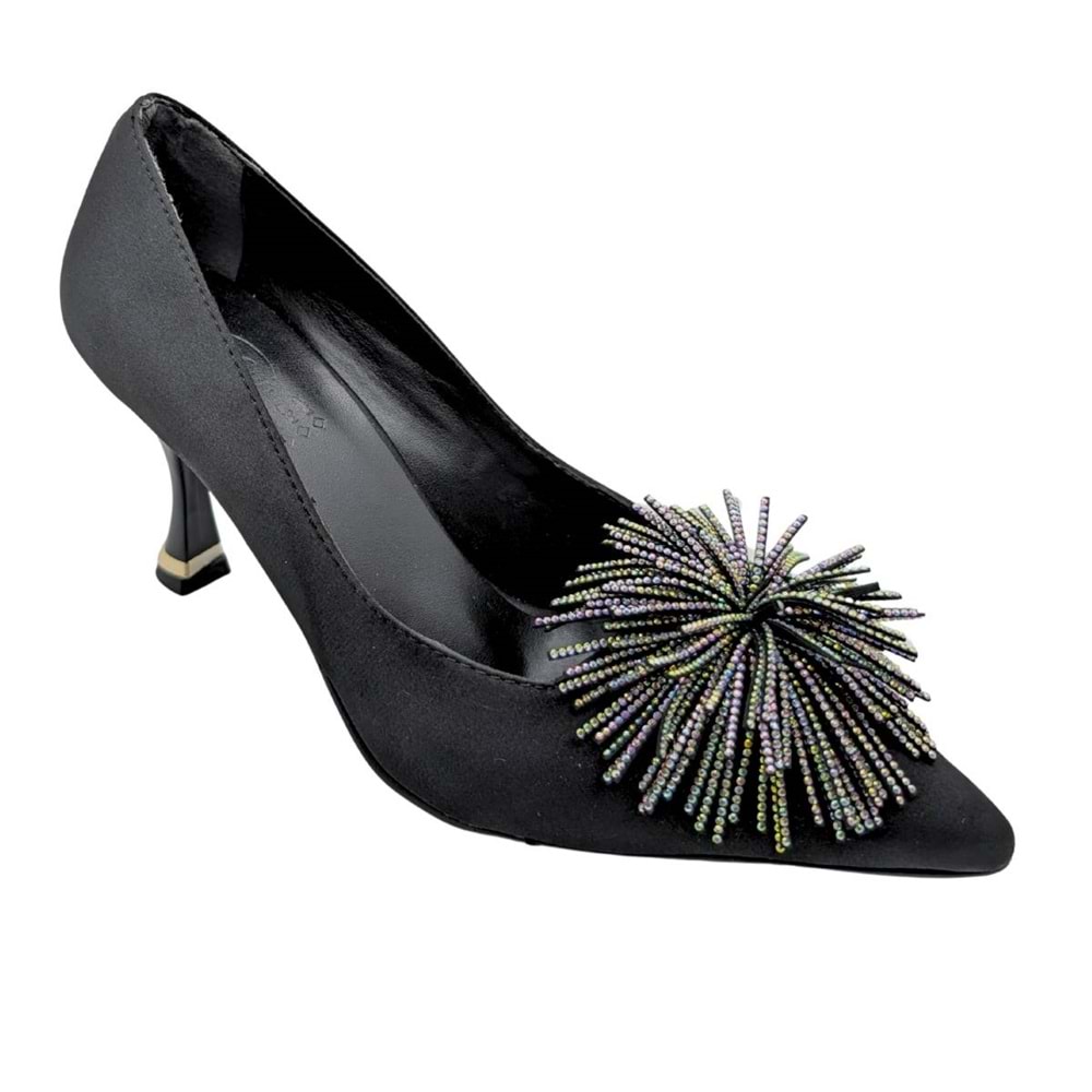 Zorva | Taş İşlemeli Stiletto Ayakkabı - ÇİĞDEM KUNDURA - Zorva - SİYAH - 40