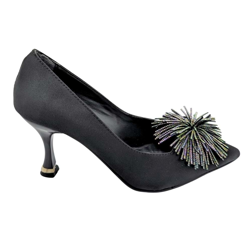 Zorva | Taş İşlemeli Stiletto Ayakkabı - ÇİĞDEM KUNDURA - Zorva - SİYAH - 40