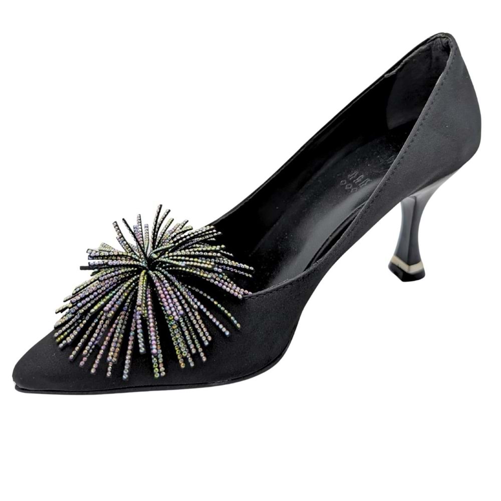 Zorva | Taş İşlemeli Stiletto Ayakkabı - ÇİĞDEM KUNDURA - Zorva - SİYAH - 40