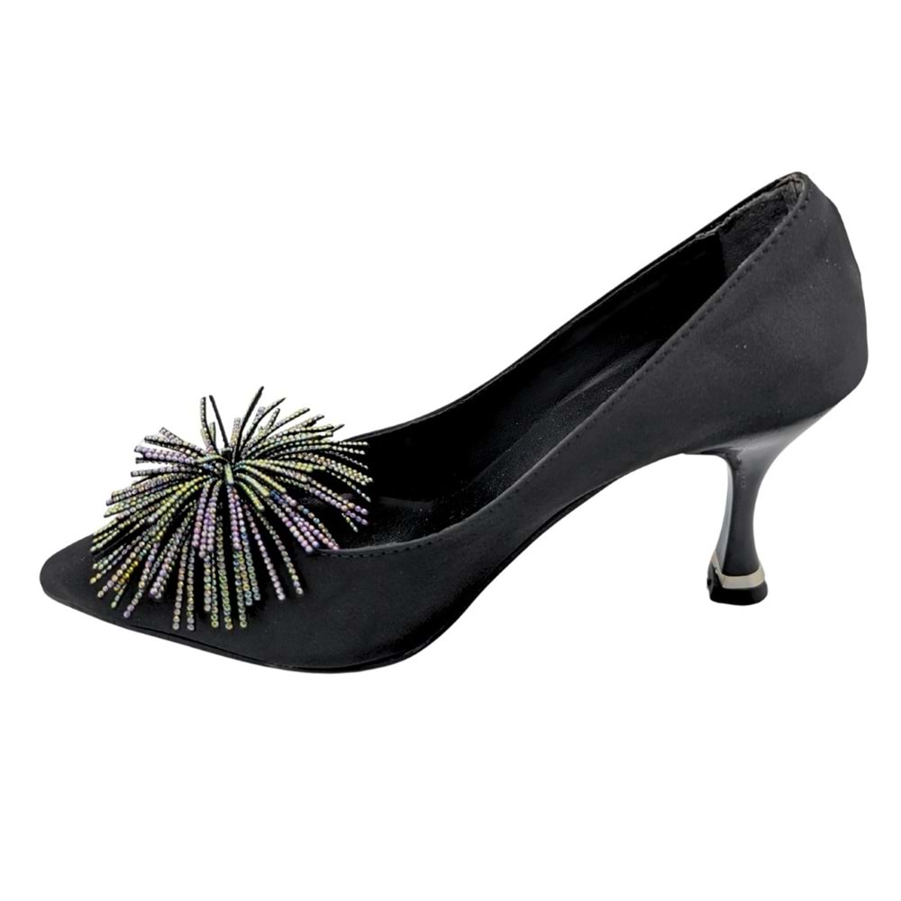 Zorva | Taş İşlemeli Stiletto Ayakkabı - ÇİĞDEM KUNDURA - Zorva - SİYAH - 40