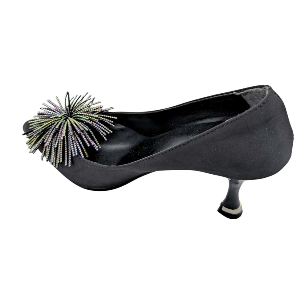Zorva | Taş İşlemeli Stiletto Ayakkabı - ÇİĞDEM KUNDURA - Zorva - SİYAH - 40