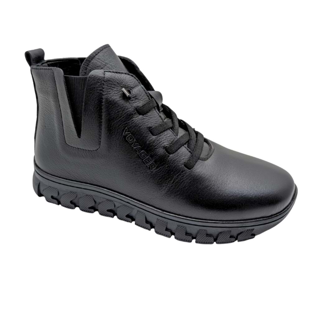 Voyager - 9830 | Kadın Ortopedik Deri Bot - SİYAH - 40
