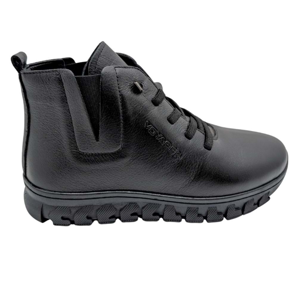 Voyager - 9830 | Kadın Ortopedik Deri Bot - SİYAH - 40