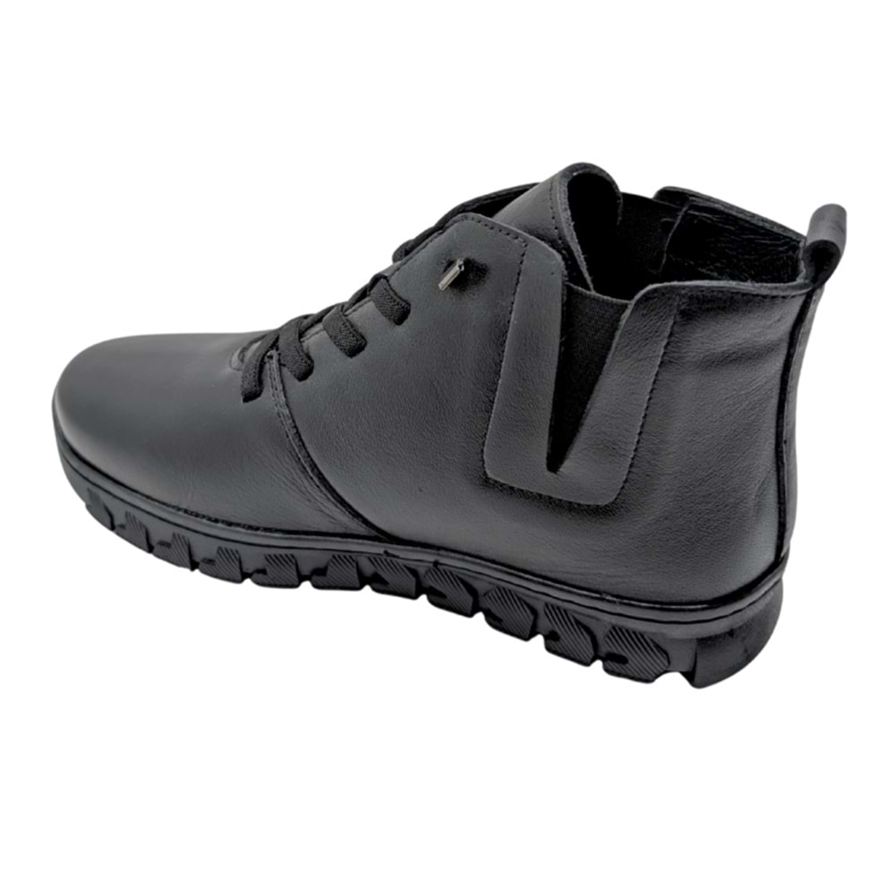 Voyager - 9830 | Kadın Ortopedik Deri Bot - SİYAH - 40
