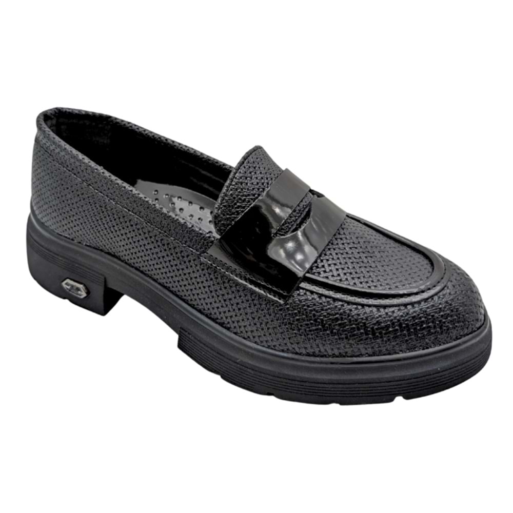 Lgoth | Kadın Topuklu Loafer Ayakkabı - SİYAH - 40