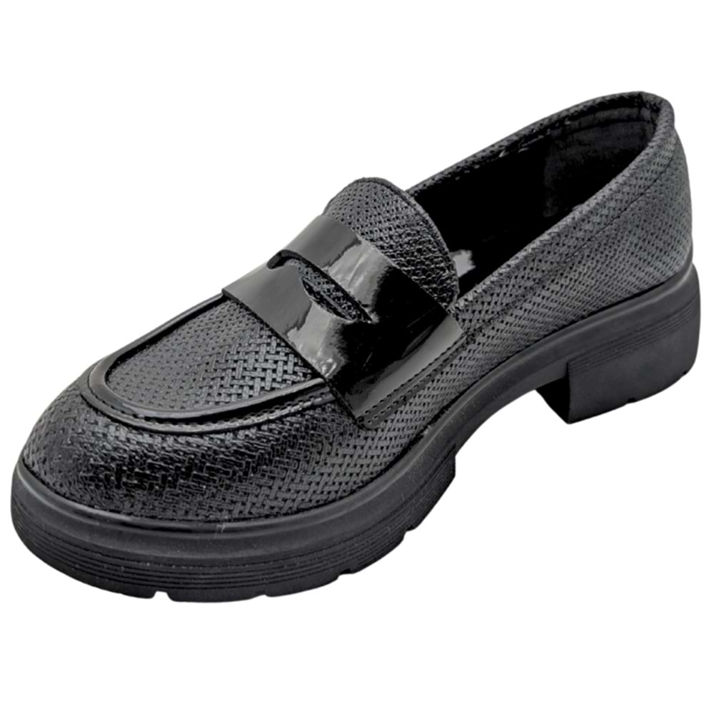 Lgoth | Kadın Topuklu Loafer Ayakkabı - SİYAH - 40