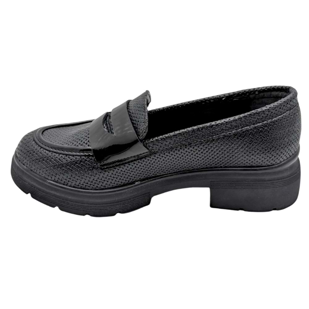 Lgoth | Kadın Topuklu Loafer Ayakkabı - SİYAH - 40