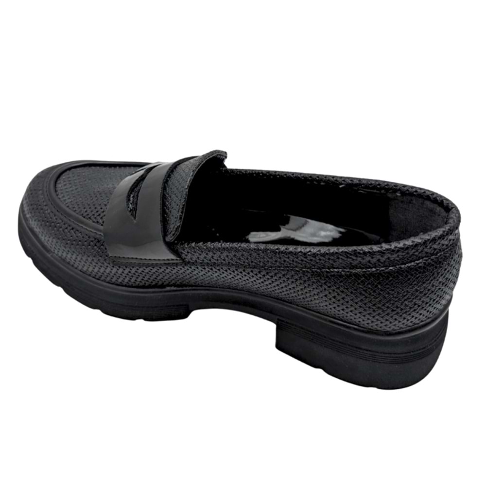 Lgoth | Kadın Topuklu Loafer Ayakkabı - SİYAH - 40